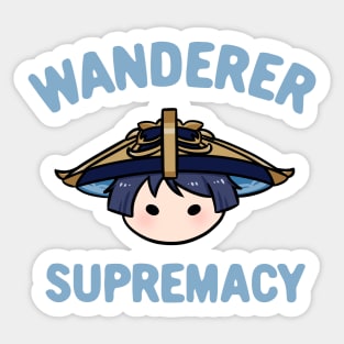 Genshin Impact Wanderer Scaramouche supremacy text | Morcaworks Sticker